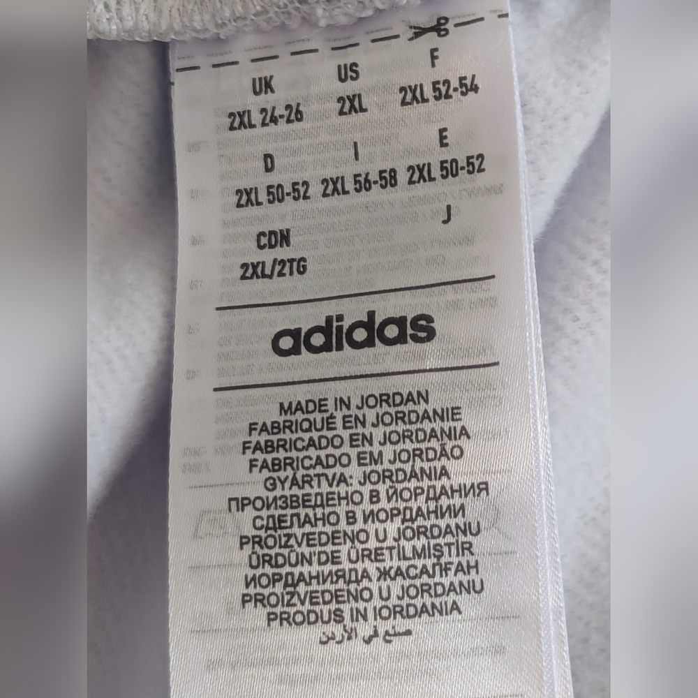 Adidas 2XL White Track Pants Two Side Pockets Street wear Gym Loungewear Sports - Picture 5 of 11